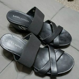 Laura Ashley Black wedge Sandals